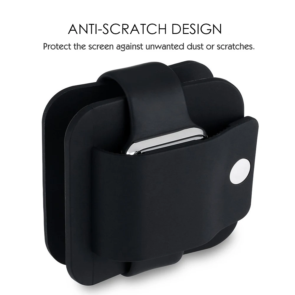 Силиконовый зарядный кабель для Apple watch 4, 3, 2, 1, ремешок для намотки, подставка, док-станция, держатель кабеля, кошелек для iwatch 38 мм, 42 мм