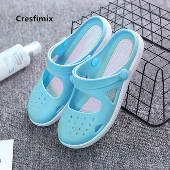 

Cresfimix Women Cute Round Toe Holed Breathable Buckle Strap Summer Sandals Ladies Casual Sweet Spring Wine Red Sandals C5759