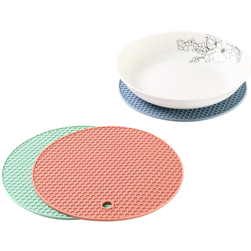 

Hot New 18cm Round Heat Resistant Silicone Mat Drink Cup Coasters Non-slip Pot Holder Table Placemat Kitchen Accessories
