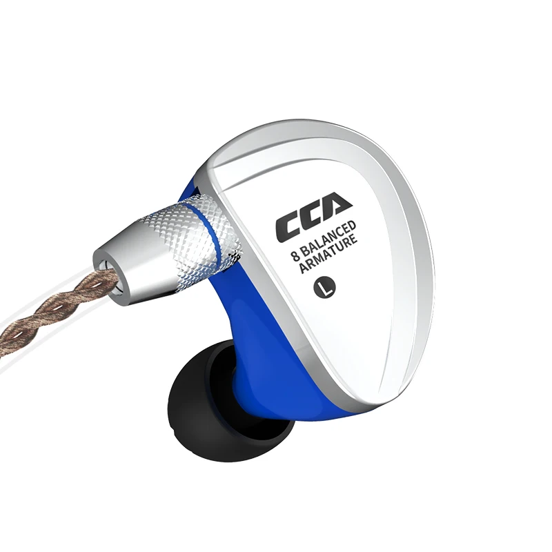 CCA C16 16 единиц сбалансированные арматурные гарнитуры Hifi металлические наушники-вкладыши со съемным кабелем