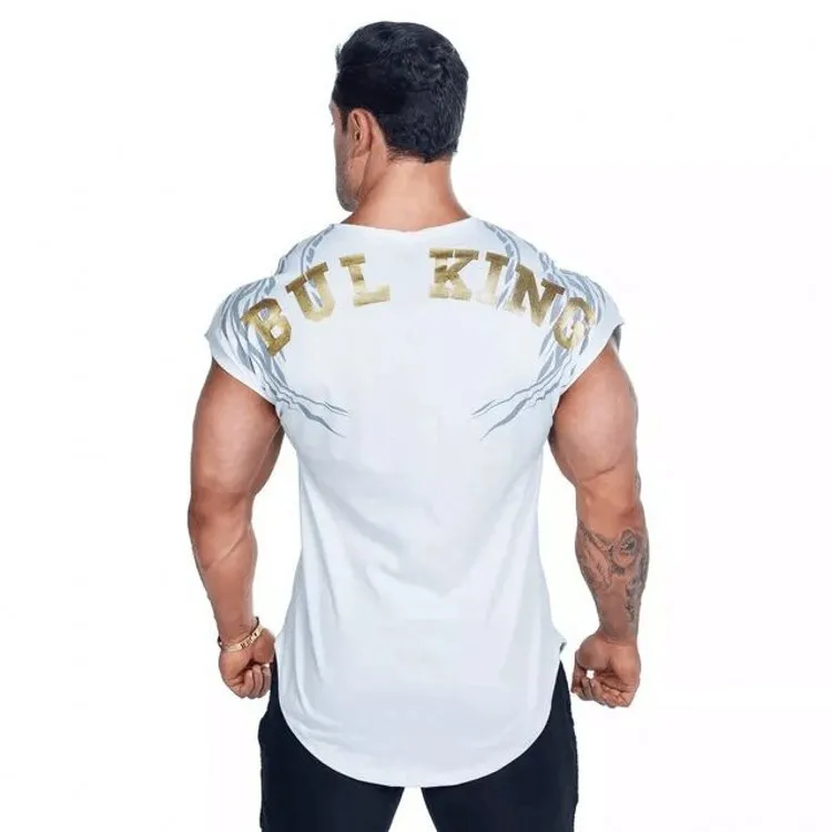 Muscle Dr. Brother,, стиль, летняя, дышащая, Европа и Америка, чистый хлопок, для тренировок, короткий рукав, Спортивная, для фитнеса, Мужская футболка