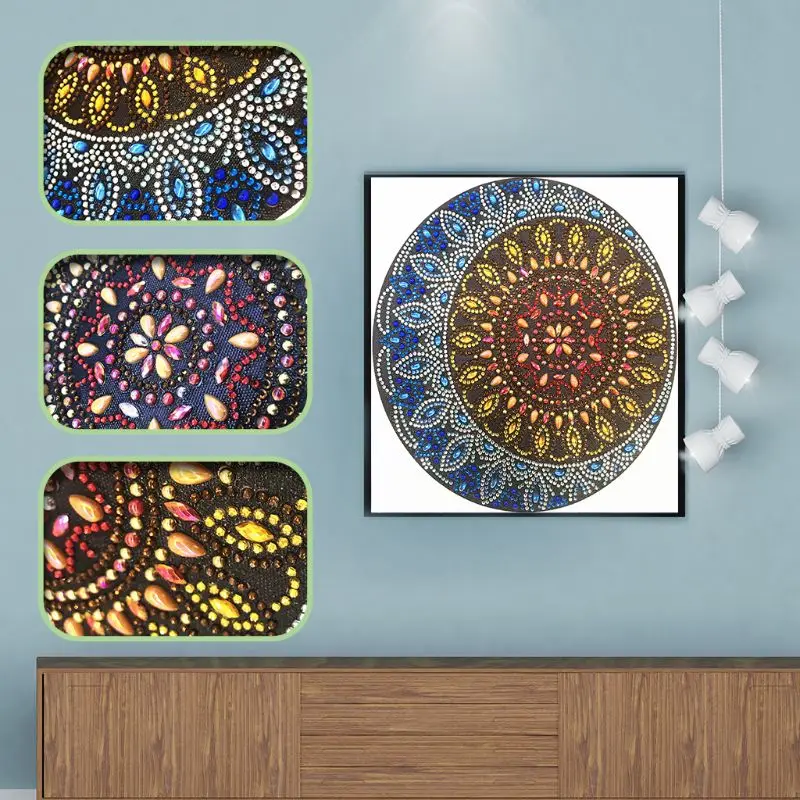 

Circle Flower 5D Special Shaped Diamond Painting Embroidery Needlework Rhinestone Crystal Cross Craft Stitch Kit DIY
