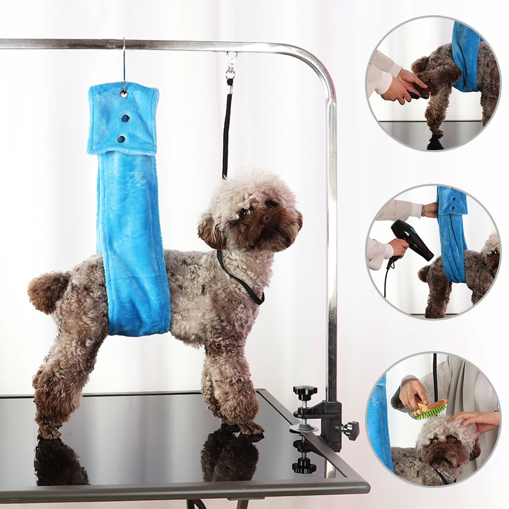 Pet Grooming Loops Dog Grooming Supplies, Pet Belly Loop Restraint No Sit  Haunch Holder for Pet Dog Grooming Arm and Table, Stainless Steel Durable