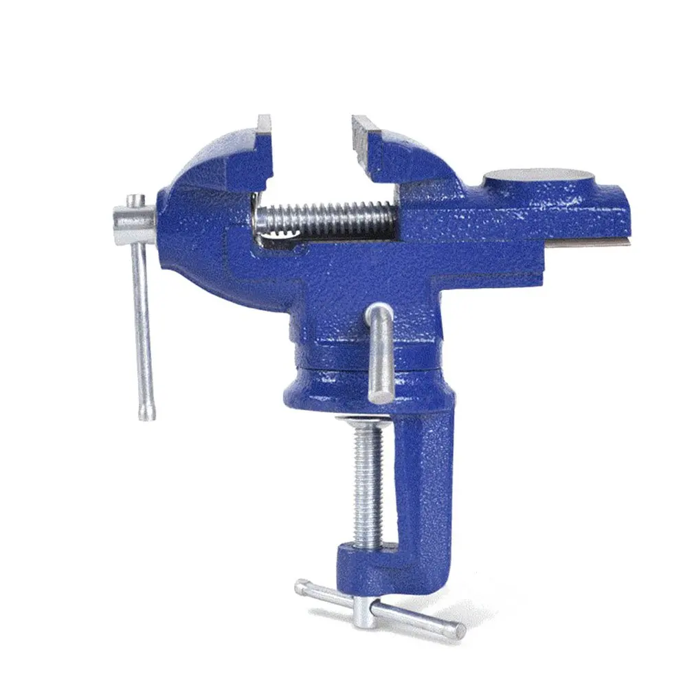 Akozon Bench Vise Heavy Duty 360 Degree Rotating Bench Vise Aluminum Alloy Table Vise Clamp Tool 