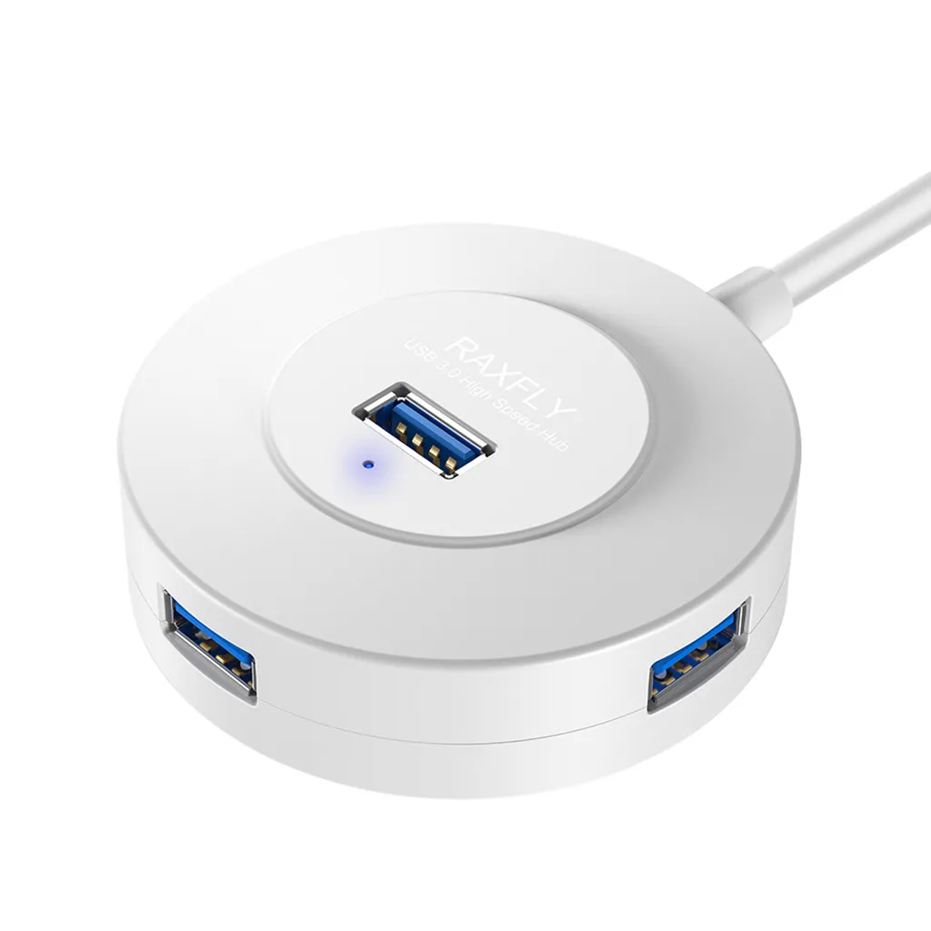 White MODAO Slim Размеры дизайн USB3.0 сверхскорости 4-Порты и разъёмы 5 Гбит/с концентратор с вкл/выкл переключатель 8,28 - Цвет: White