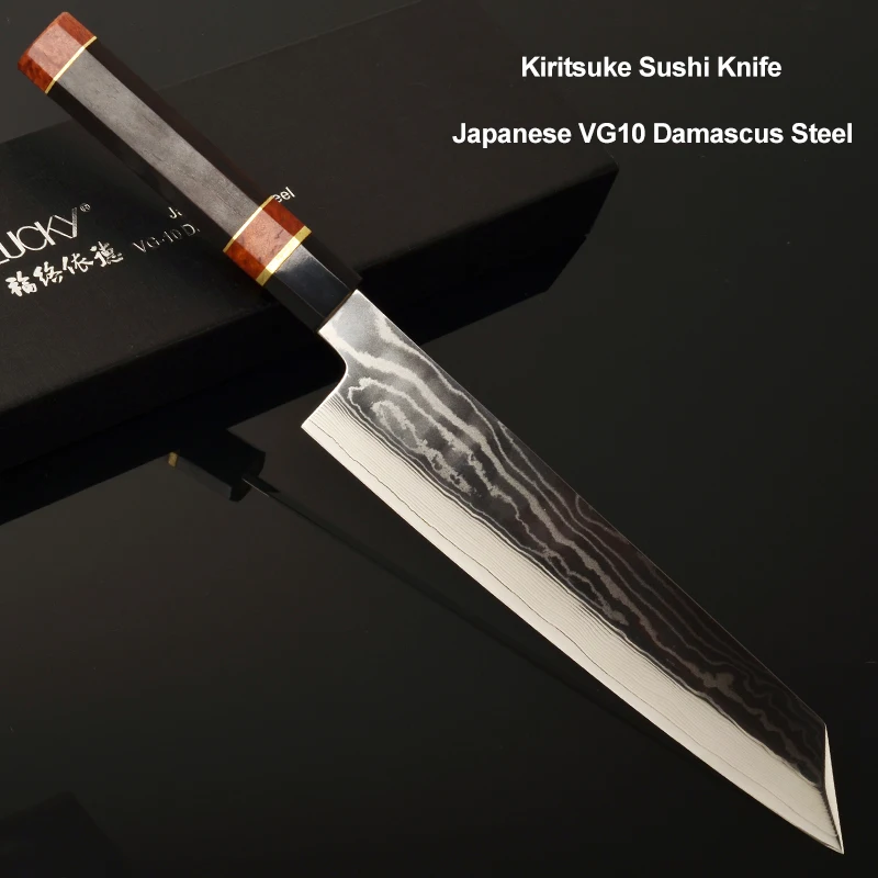 9.5'' Sushi Sashimi Knife Japanese Damascus VG10 Steel Japan Kiritsuke