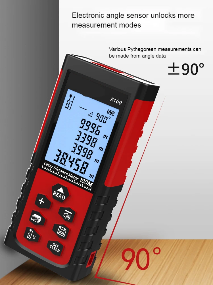 

Infrared Rangefinder Handheld Laser Ruler High-precision Electronic Ruler Room Measuring Instrument Tool Square Measuring Instru