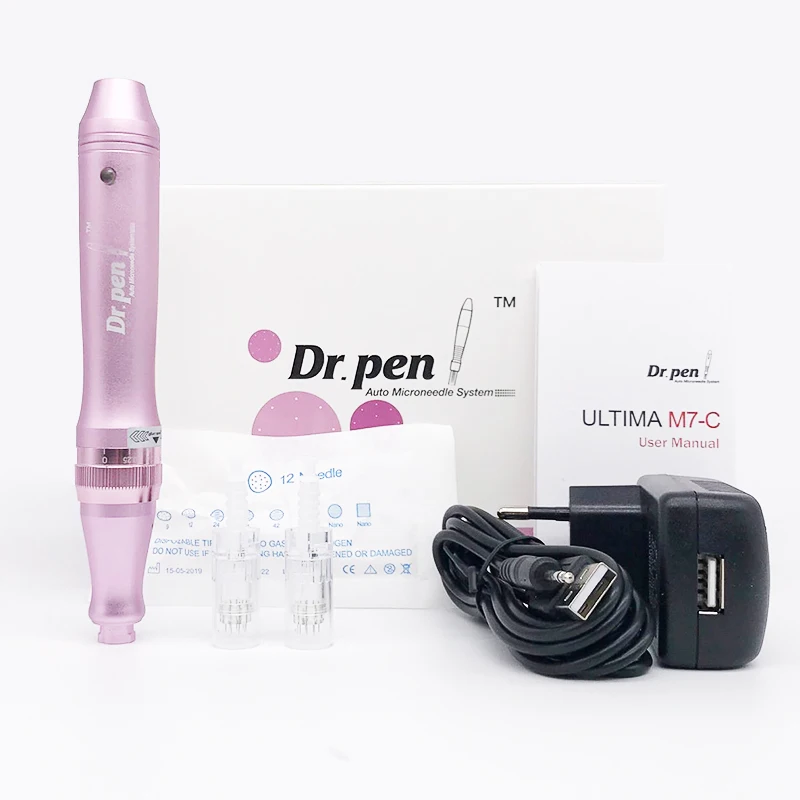 Косметический пистолет для татуажа, игольчатый картридж Dr. pen, M7-C, автоматическая ручка для кожи, микроиглы, Полуперманентная татуировка для вышивания бровей