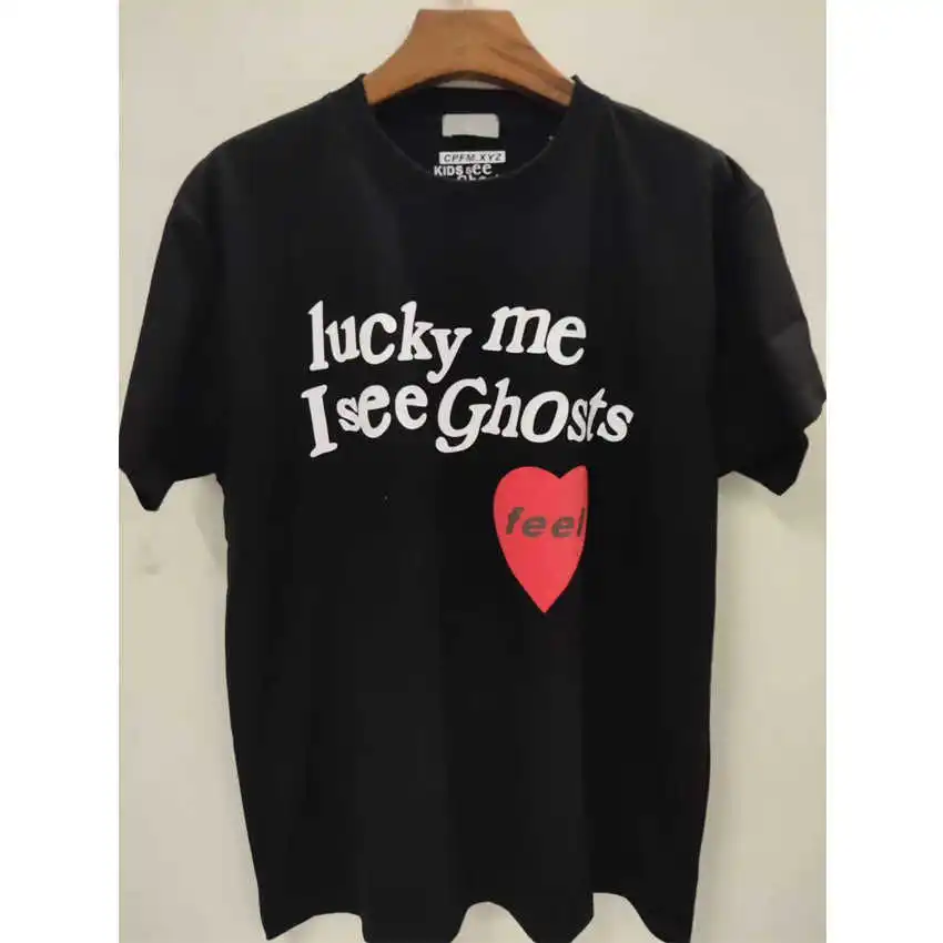 Lucky me i see ghost T-shirt Men Women Summer Spring T-shirts CPFM.XYZ Tee Kids SEE GHOSTS Kanye West Tops 4