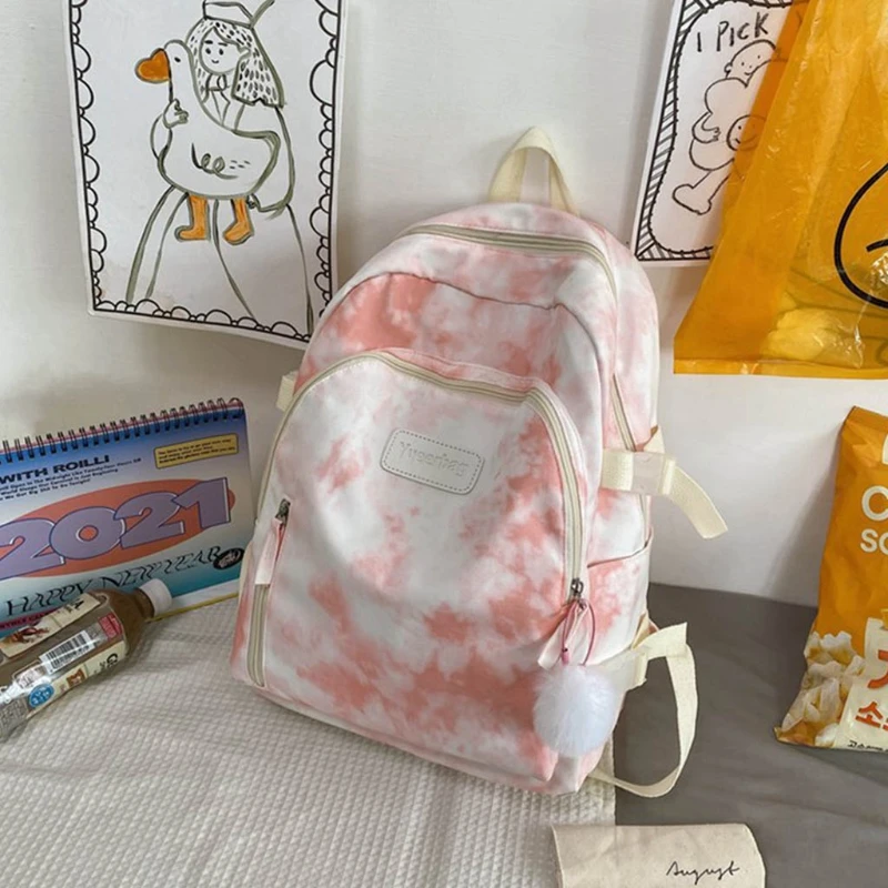 Fashion Colorful Pattern School Shoulder Bag for Teenager Girls Casual  Nylon Zipper Bagpack Outdoor Travel Women Backpack - AliExpress