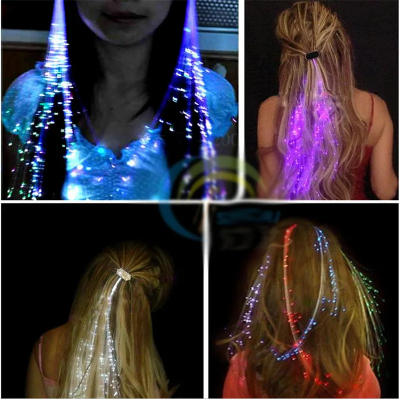 

Hair Light Christmas Decorations LED Headband Party Hairlights Halloween Glowing Braid Clip Neon Birthday Flash Lights Glow Rave