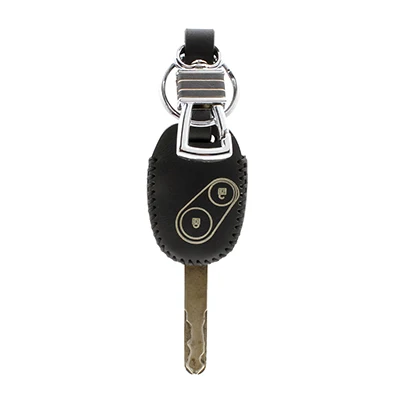 Брелок для honda jazz civic 2006 2008 2009 подходит для 2004-2011 из натуральной кожи, кошелек, держатель, Автомобильный ключ, чехол - Название цвета: Черный