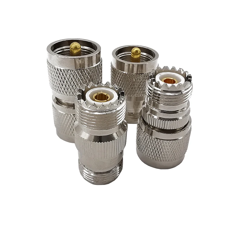 

4 Type UHF to N Adapter N Male/Female to UHF PL-259/SO-239 M/F Plug/Jack Straight RF Coaxial Coax Adapter Connector Kits