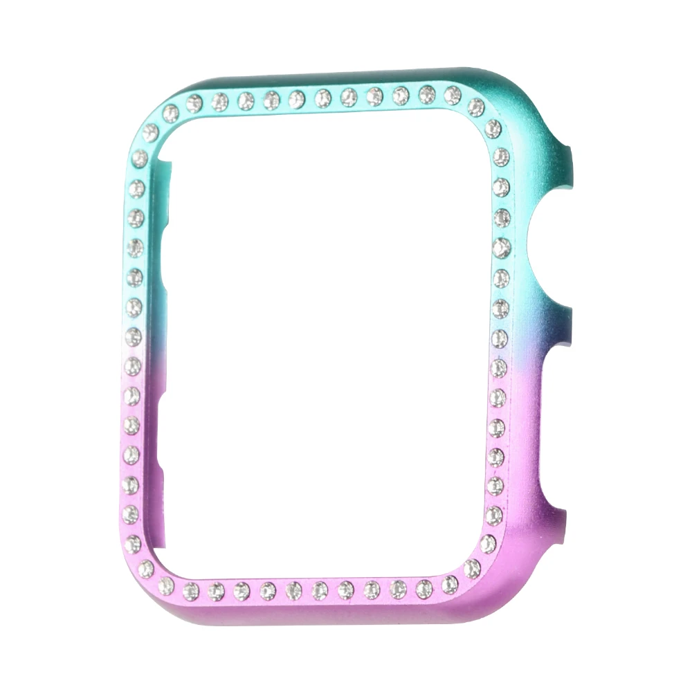 thumbnail image 1 of Estuche de diamantes para Apple Watch Series 9 8 7 41 mm 45 mm, cubierta de parachoques de metal para iWatch 9 8 6 SE 40 mm 44 mm, marco ultrafino protector, 1 of 5