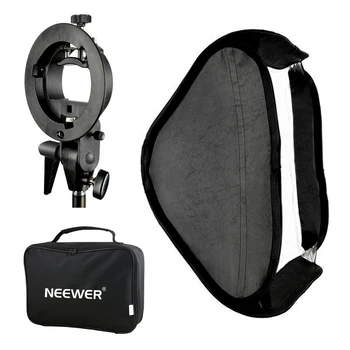

Neewer Photo Studio Softbox with S-type Speedlite Flash Bracket Mount and Carrying Case for Product Photography