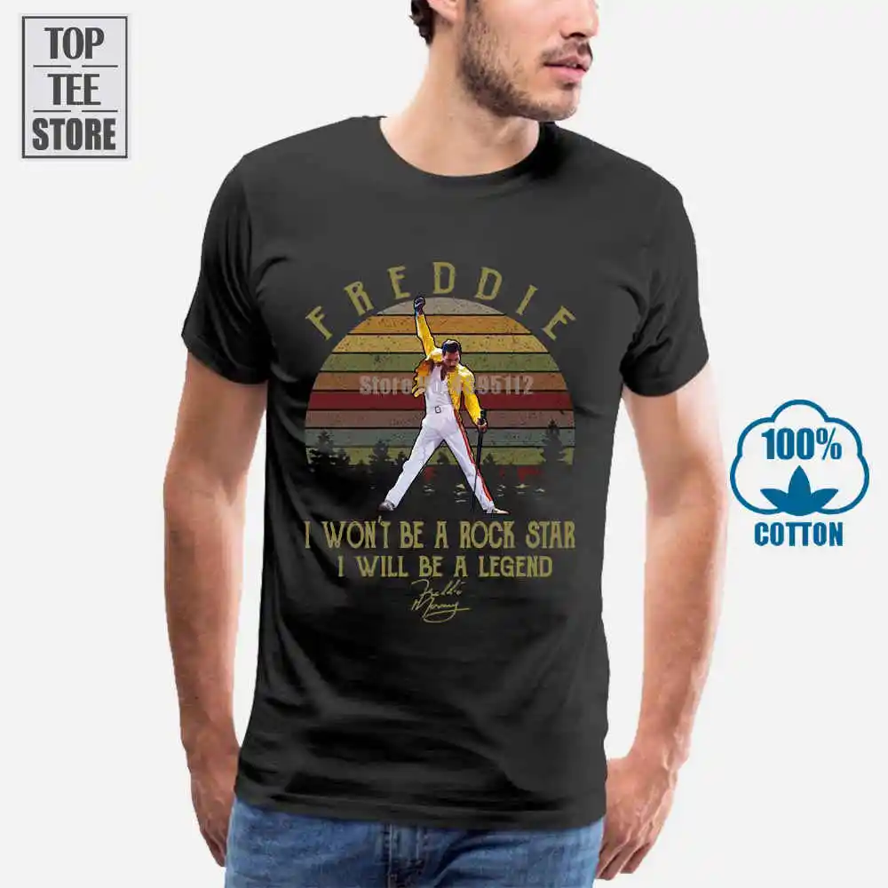 Freddie Mercury I Will Be A Legend T Shirt Black Size S 3Xl | Мужская одежда