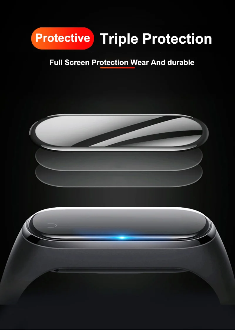30D защита экрана с закругленными краями для Xiaomi mi Band 4, мягкое стекло, полное покрытие, HD защитная пленка для mi Band 4, чехол, аксессуары