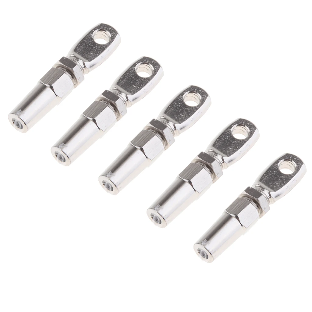 5 Pieces Wire Rope Fitting Stainless Steel Diy Rigging For 3mm Wire