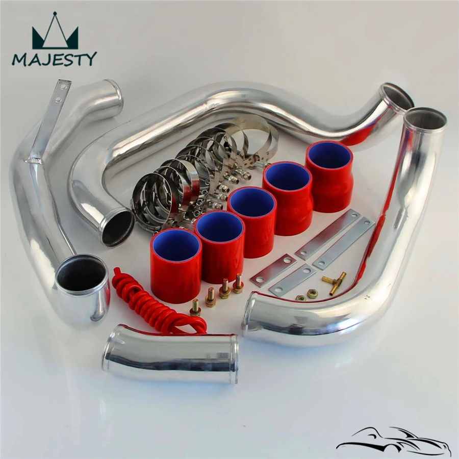 Трубопровод INTERCOOLER для N * ISSAN SKYLINE R32 R33 R34 цвет красный силиконовый шланг|hose