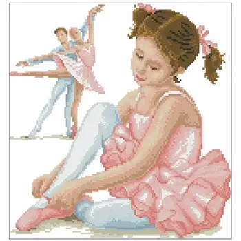

Ballet girl patterns Counted Cross Stitch 11CT 14CT 18CT DIY Chinese Cross Stitch Kits Embroidery Needlework Sets home decor