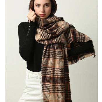 

2020 Design Brand Women Scarf Fashion Striped Winter Cashmere Scarves Blanket Lady leopard print Shawl Wrap Female Foulard