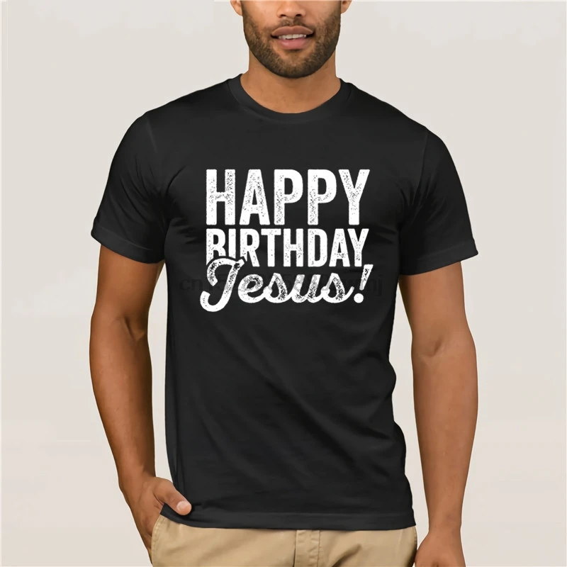 Футболка с надписью Happy Birthday Jesus Christian Merry Christmas |
