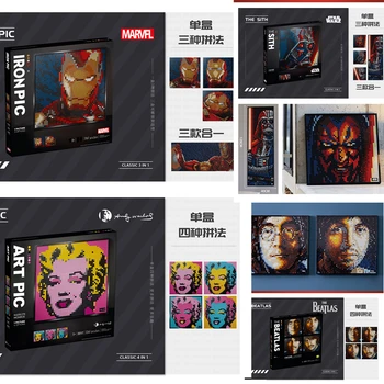 

Pixel Art Mosaic Painting Set DIY Super Star Avatar Building Block Gift ART StarWars Decorative Painting 31199/31197/31198/31200