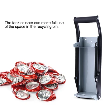 

12 Oz Can Crusher Bottle Opener Eco-Friendly Recycling Metal Wall Mounted Hand Push Soda Beer Smasher for Home Kitchen