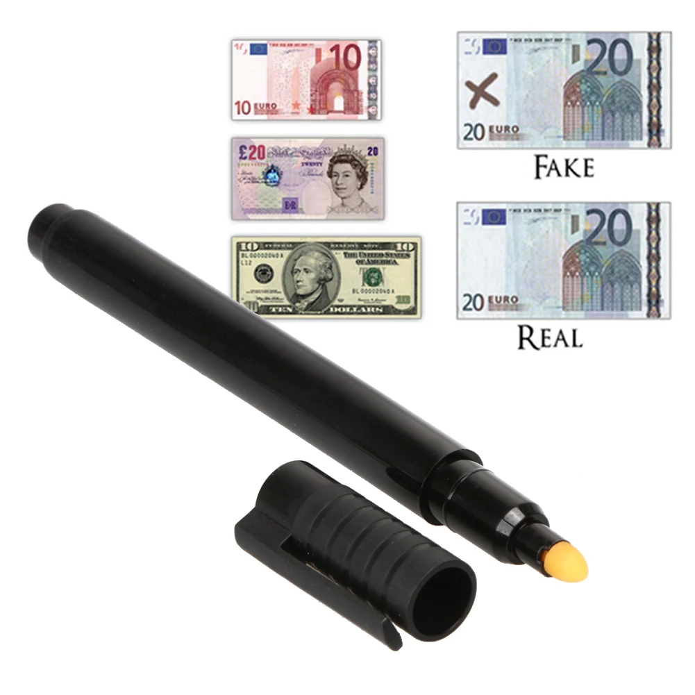 Money Checker Counterfeit Detector Marker FakesBanknotes Tester Pen Black Modish 