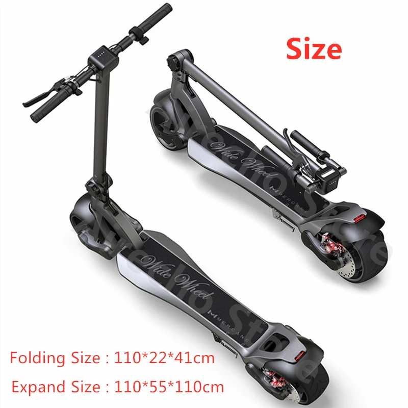  2019 Latest Mercane WideWheel Electric Scooter 500W / 1000W Wide Wheel Foldable Smart Kickscooter D