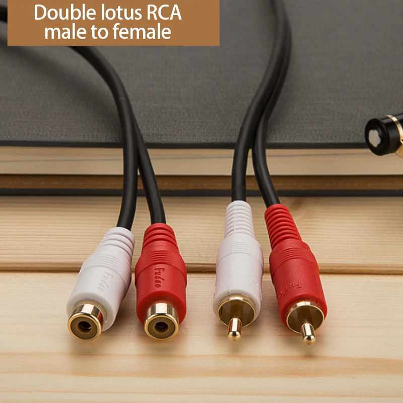 Kabel RCA 2RCA do 2 RCA z męskiego na męskie kabel Audio pozłacane kabel Audio RCA 1.8m do kina domowego TV DVD wzmacniacz CD Soundbox