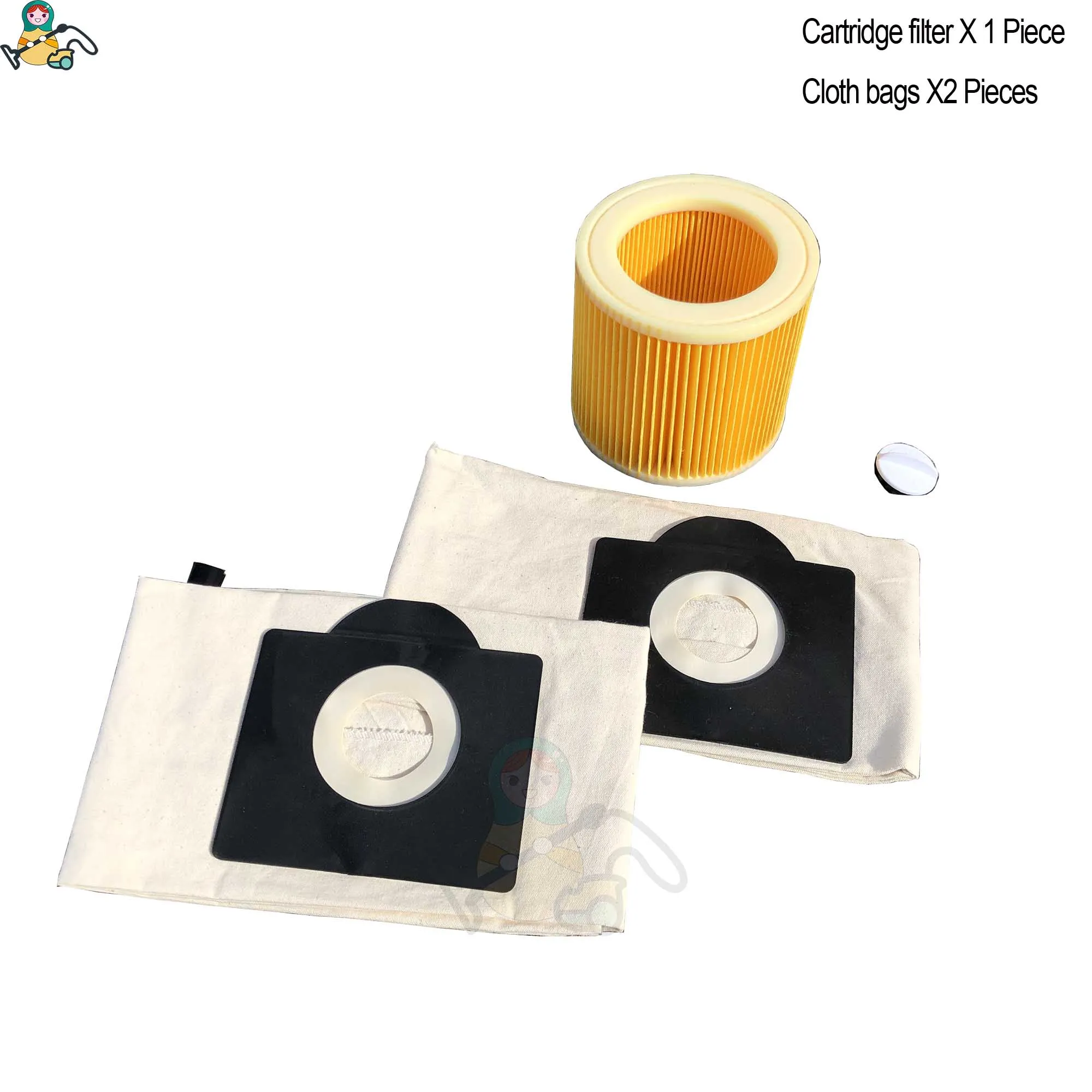 Сменные Мешки Для Пыли Картридж фильтр для KARCHER WD3 P WD 3,300 M WD 3,200 WD3.500 SE 4001 SE 4002 6,959-130 пылесос - Color: KAR-WD3-COM-3PK