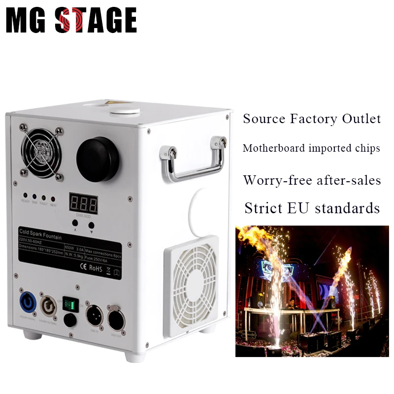 650W Fountain Sparklers Fireworks Machine Remote DMX Control Wedding Cold Spark Machine