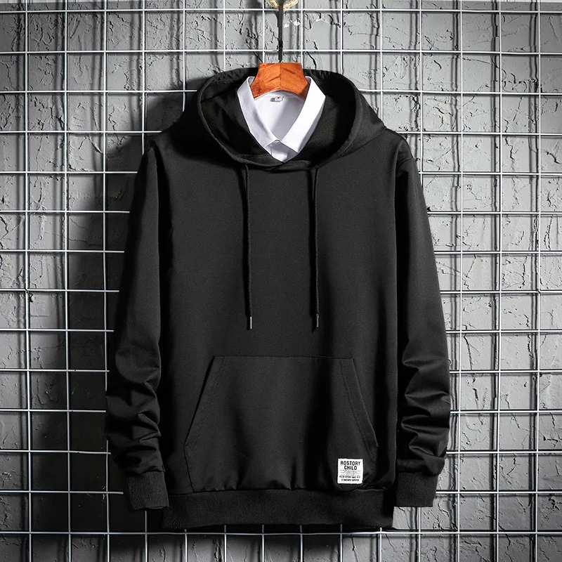 

Men's Cotton Long Sleeve Hoodies Casual Pocket Sweatshirts Men's Solid Color Hoodies Hip Hop Sportswear Winter Autumn