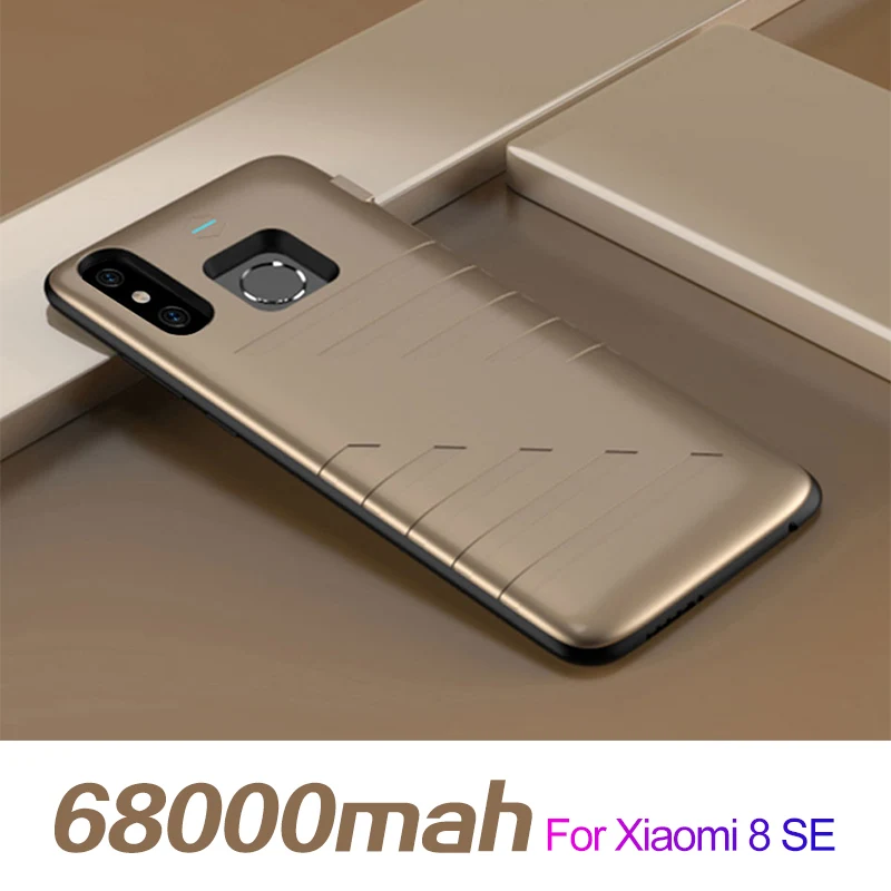 6800 мАч чехол для зарядного устройства для Xiaomi mi 8 8se 9 противоударный чехол для аккумулятора Внешний чехол для зарядки для Xiao mi Red mi K20 9T - Цвет: 6800 gold mi8