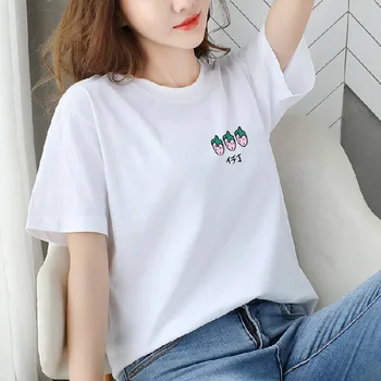 

Shirt Women Cotton Breathable Short Sleeve Fitness t-shirt Crossfit Gyms Tee Red