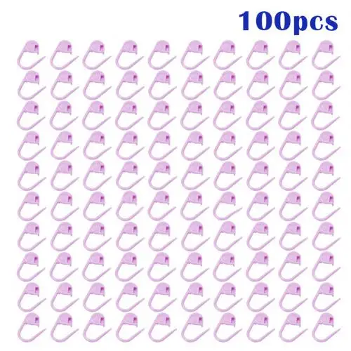 Pink 100 шт. вязание крючком фиксирующий стежок иглы клип маркер Ремесло DIY Швейные Инструменты - Цвет: Pink