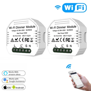 

UK EU tuya wifi Smart life Light dimmer breaker Controller module DIY Smart Home Modified wall Switch APP Remote voice Control
