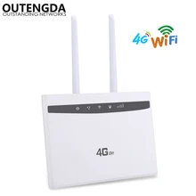 4G WiFi роутер 300 Мбит/с беспроводной Wi-Fi Мобильный CAT4 LTE/3g/4G CPE роутер до 32 пользователей WiFi с sim-слотом мульти LAN& Dual ANTs
