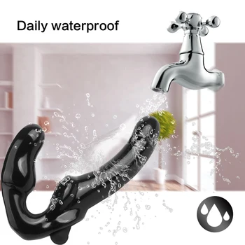 Strapless Strap-on Dildo Vibrator for Couples Strapon for Lesiban Wireless Remote Control Double-Heads Vibrator Adult Sex Toys 6