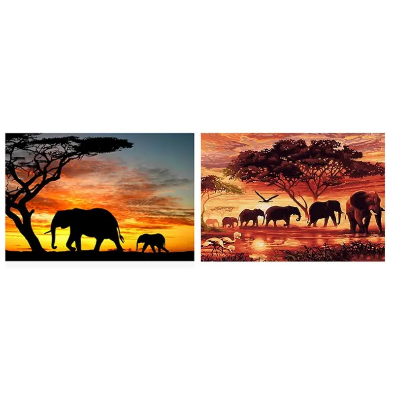 Set Set of 2 5D Diamond Painting Kit for Adult Full Drill Paint with Diamonds Pictures Arts Craft for Home Decor Gift,12x16 Set Set of 2 5D Diamond Painting Kit for Adult Full Drill Paint with Diamonds Pictures Arts Craft for Home Decor Gift,12x16