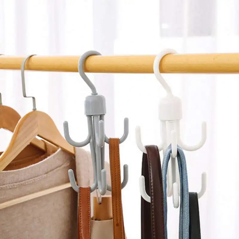 

360-degree Rotating Hanger Wardrobe Multi-function Hanger Four-jaw Hanging Household Hangers