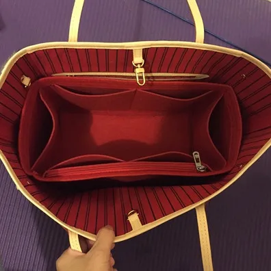 FOR Neverfull MM NeverFull PM мм GM фетровая тканевая вставка Speedy сумка органайзер для макияжа сумочка органайзер для путешествий Внутренний кошелек детская косметичка сумка для мамы - Цвет: FOR Neverfull MM