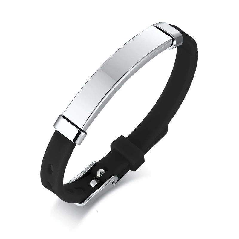 Bracciale Allerta Medica VNOX In Acciaio 316L E Pelle - Regolabile Con Incisione Gratuita Per Uomo, Donna, Bambino