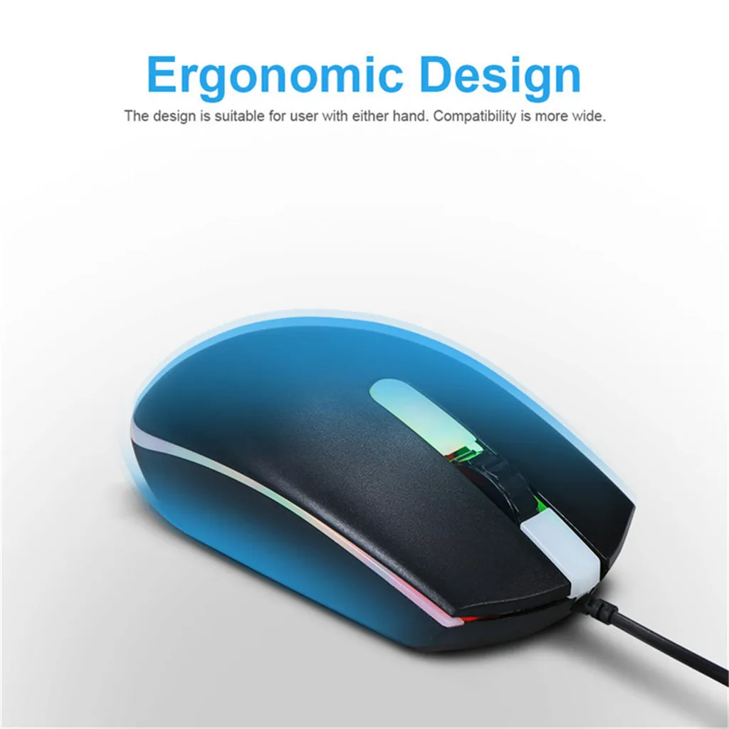 Professional Gaming Keyboard and Mouse Set Rainbow Backlight Usb Ergonomic Mouse for PC Laptop Gamer Game Mouse and Keyboard Kit
