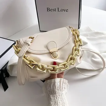 

2020 new candy color PU leather ladies shoulder bag ladies small messenger bag travel chain handbags and handbags