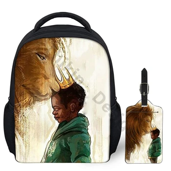 

Black Art African Boys Pattern Toddlers Schoolbag Cartoon Children Backpack For Baby Kindergarten Book Bags Sac A Dos Enfant