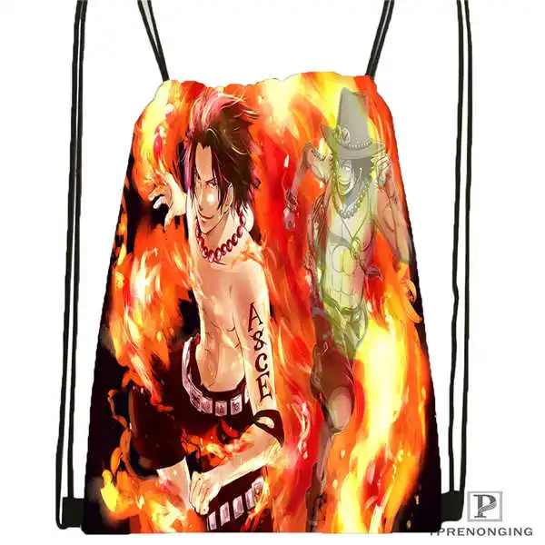 Drawstring Backpack Изготовленный на заказ, с рисунками, одна вещь@ 1 походная сумка на шнурке милый детский Ранец(черный цвет(вид сзади) 31x40 см#2018612-01-3 - Цвет: Drawstring Backpack