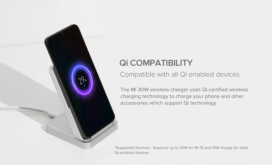 Xiaomi 30W Vertical Wireless Charger description image 4