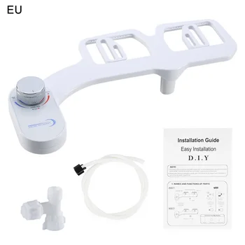 

Water Spray Toilet Seat Attachment Mechanical Easy Install Self Cleaning Home Retractable Nozzle With Tube Non Electric Bidet